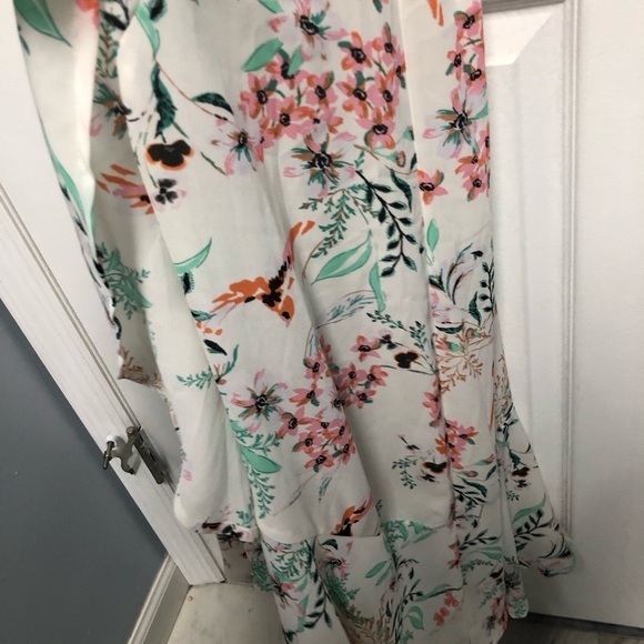 Bailey Blue Floral Print Maxi Dress Ruffle Size Large NWT Nordstrom - Picture 9 of 16